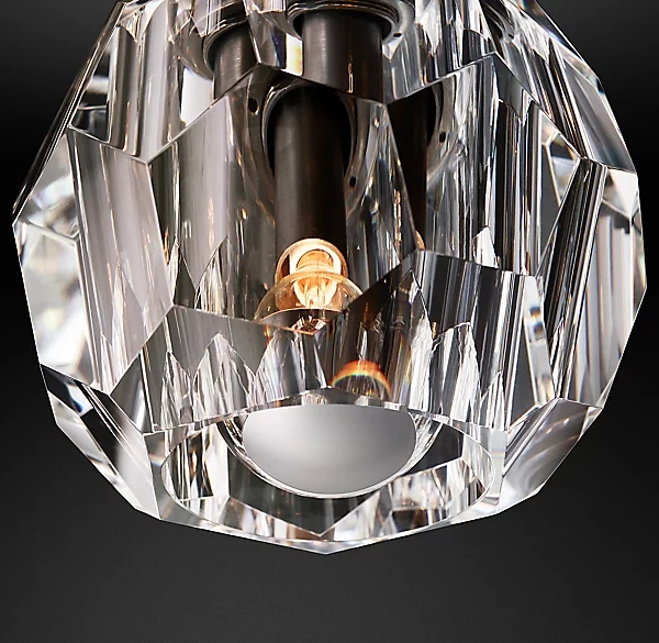 Lacquered Burnished Brushed Brass And Glass Flush Mount Ceiling Light 110-120V