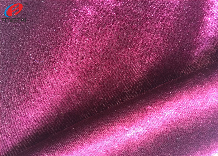 Super Soft Polyester Spandex Velvet Fabric , Elastic Korean Fabric Eco - Friendly