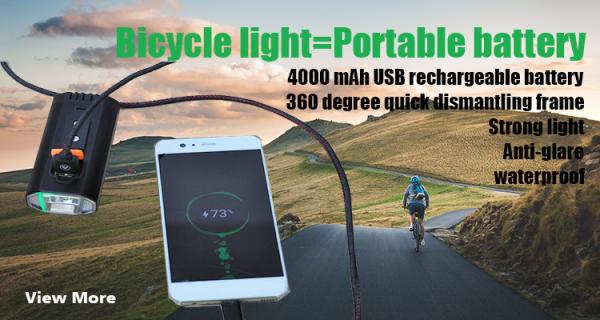 Led Intelligent Sensing Bike Front Light, LED Bike Emergency Flashlight for outdoor use, Bike light