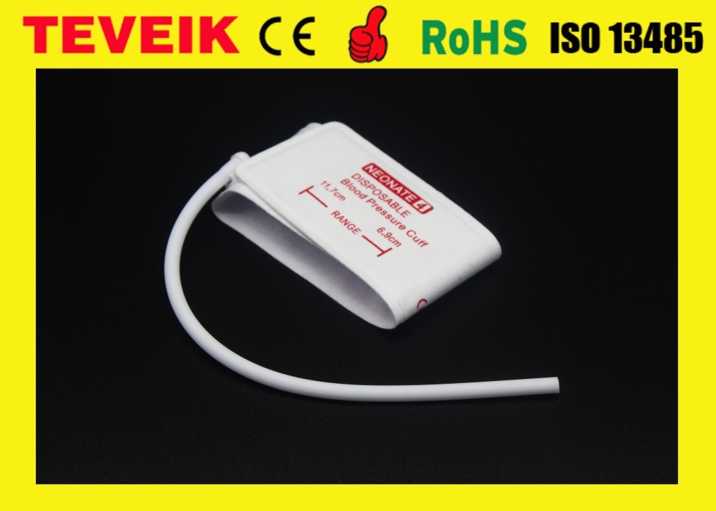 Medical Disposable Neonate Blood Pressure Cuff For Mindray Patient Monitor, Nonwoven Materials NIBP Cuff