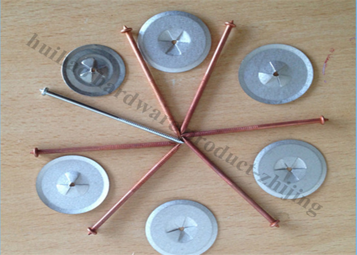 10Ga Metal Flanged CD Stud Welding Pins , Copper Plated Weld Pins For Marine System