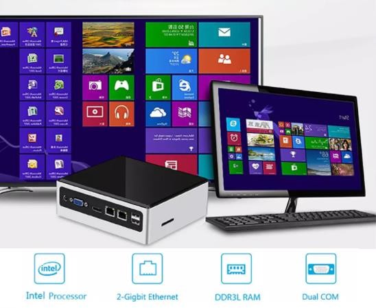 LPDDR4 Dual Lan Mini PC , Gaming Desktop Computers Intel Core I3/I5/I7 Fan Cooling