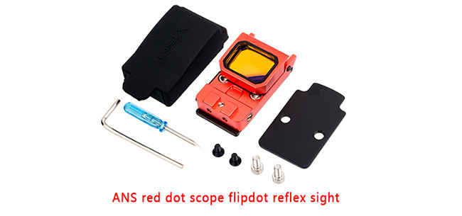 Flip Red Dot Sight / Holographic Reflex Sight For Tactical Airsoft Pistol With Weaver Rail Mount