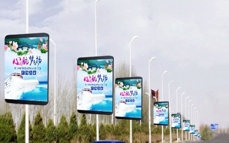 P5 Pole LED Display Outdoor Video Display Boards 1/8 Scan AC 85V - 264V