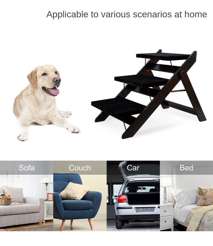 43cm Dog Car Steps Ramp 52cm Lightweight Folding Dog Steps