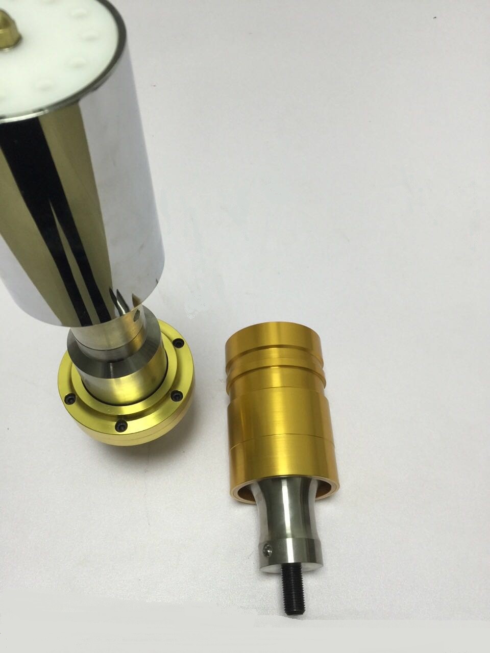 20Khz 1500W Ultrasonic Converter Replacement Branson 803 , Golden Electroplate Surface