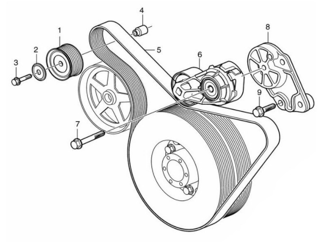 VOLVO Truck Engine 8086970 Plastic Pulley Wheels With Bearings