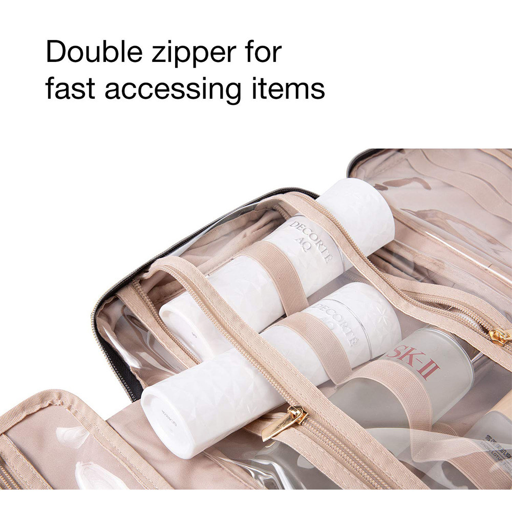 Women Water Resistant Velvet Hanging Travel Makeup Bag