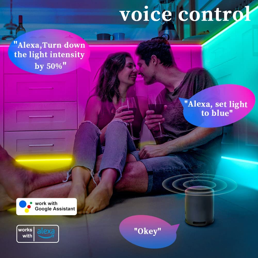 Bluetooth Tuya Dimmable LED Strip 2000mm 3000mm Led Neon Flex RGB