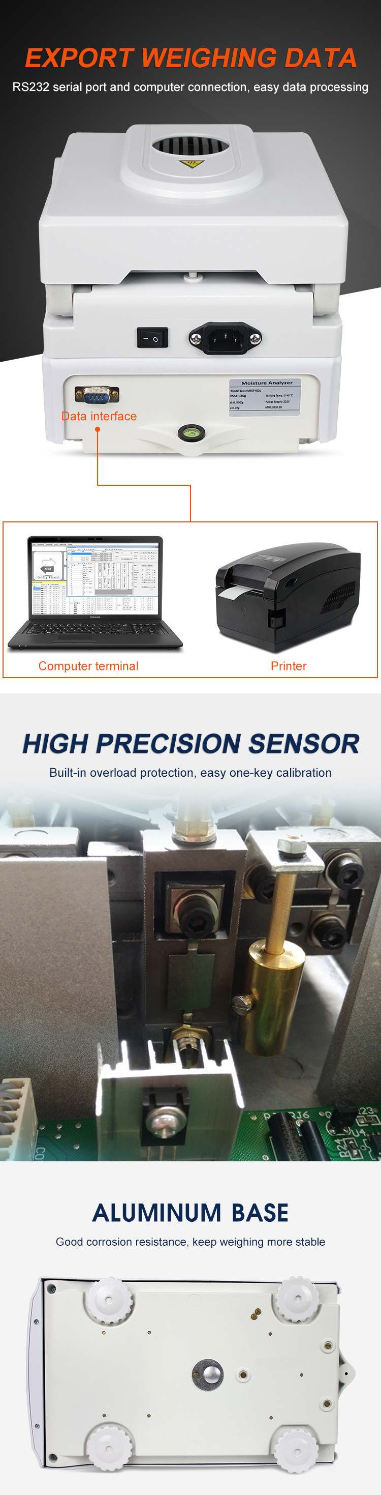 NVK Hot Selling Food Plant Lab Grain Digital Analyzer Smart Sensor Grain Moisture Meter
