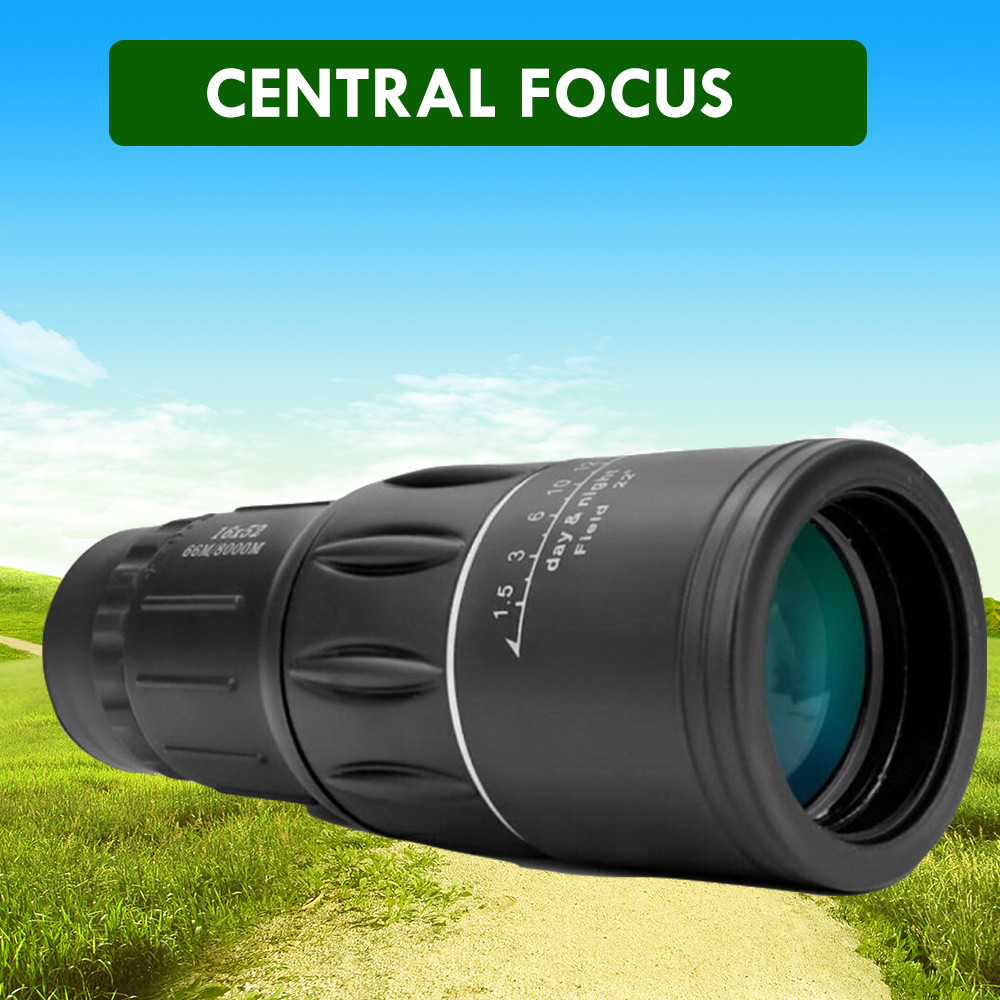 16x52 Zoom Hiking Monocular Telescope , 16x52 Monocular Dual Focus Optics Zoom Telescope