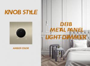 China Metal Panel Light Dimmer Switch Amber / Red Copper Color For Home / Hotel on sale