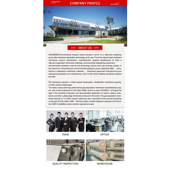 600GPD Reverse Osmosis Membrane for Residential Water Purification System Customization