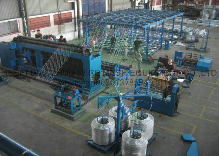 80*100 Automatic Gabion Box Machine PVC Coated Hexagonal Wire Mesh 3m 4m 5m Width
