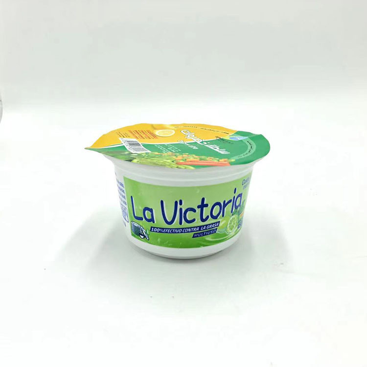 500ml PP plastic cup with lid and aluminum foil cover
