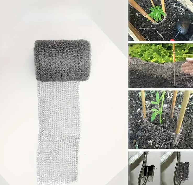 100mm Width Silver Oil Demister Knitted Mesh for Industrial Filtration