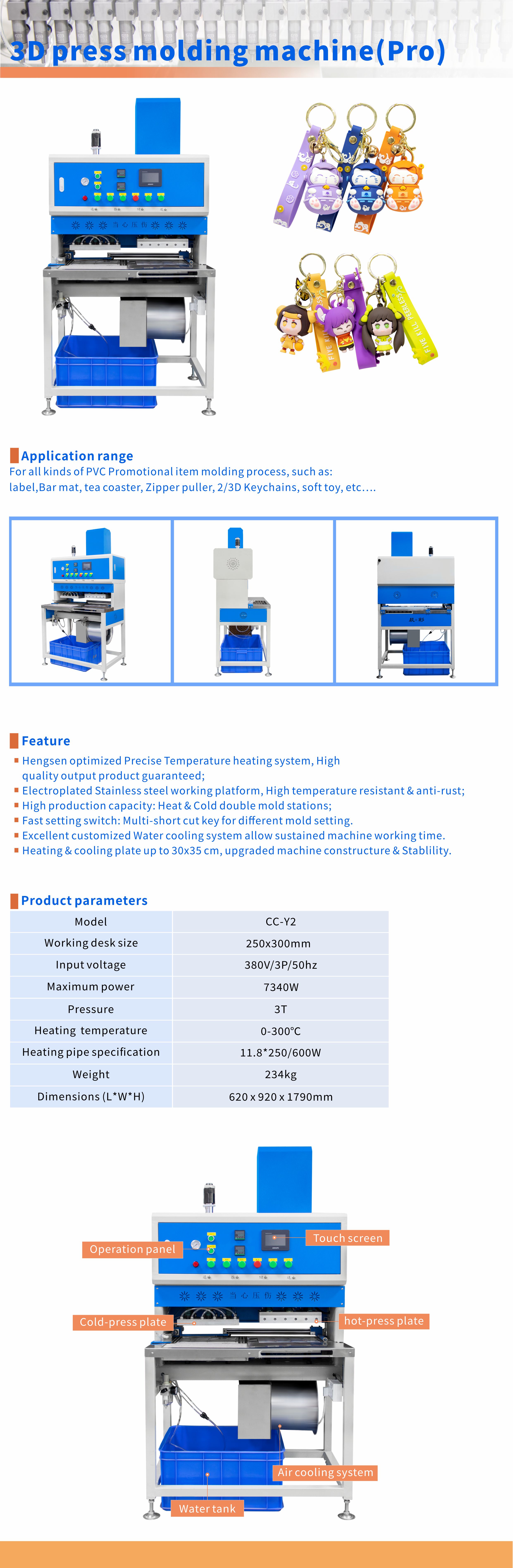 234KG PVC Mold Clamping Machine For PVC Forming Doll Making Machine