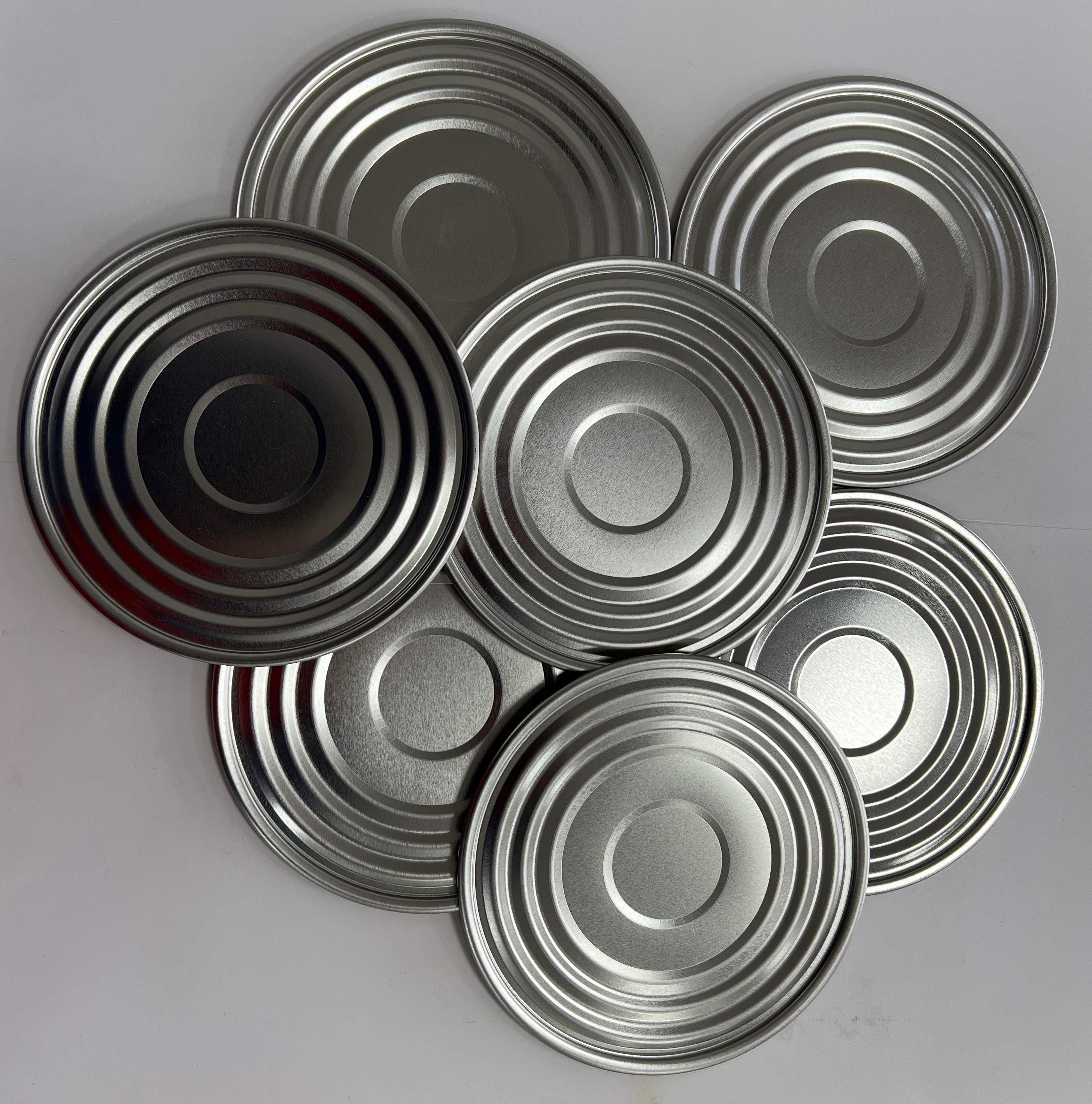 Food Packing Tinplate Tin Can Lids 153mm Diameter 603D Bottom End Golden Lacquer BPANI