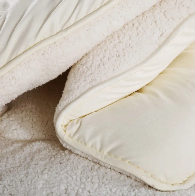 Soft Sherpa Fleece Cashmere Sherpa Quilt Microfiber Double Side Comforter Bicolor