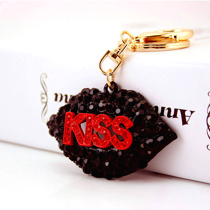 Heart Shaped Key Chain Ornaments 1.3 Inch Wide Crystal Irregular