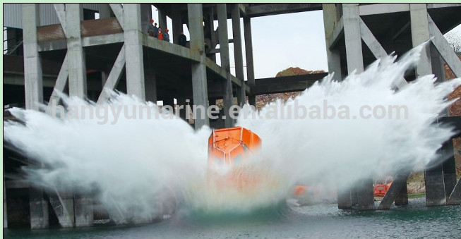 Marine Free Fall fiberglass Lifeboat for sale
