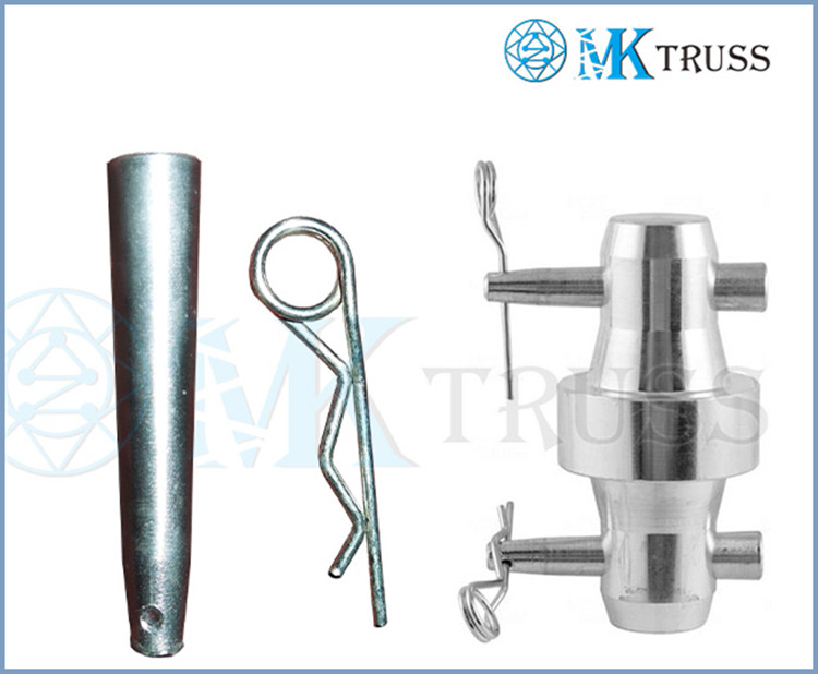 Aluminum Spigot Truss Accessories Hinge Pin Half-Conical and R-Clip for Any Size of Truss