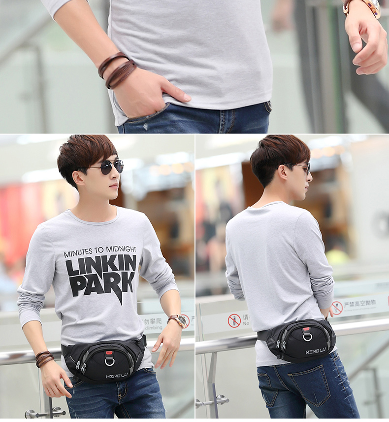 Unisex Waterproof Waist Pack Multifunctional Waist Bag Paillette Pattern Type