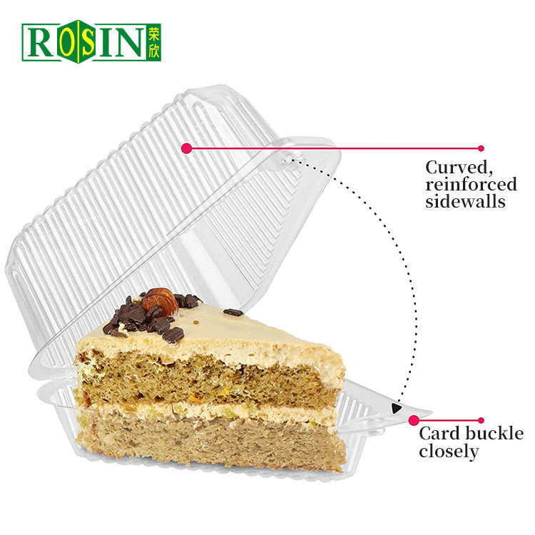 Triangular PET Plastic Bakery Packaging Cake Packaging Plastic Box Transparent