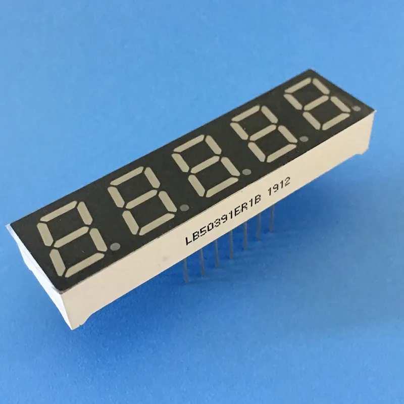 7 Segment LED Display 0.39inch 5 Digit Common Cathode Super Bright Red for Digital Frequency Convertor