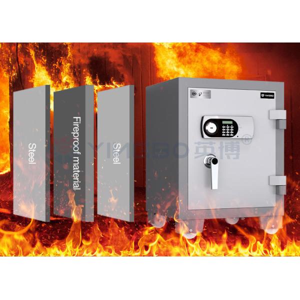 Fireproof safe box interior showing fire protection materials
