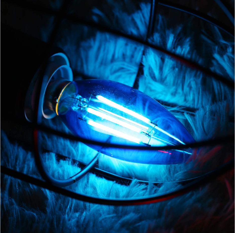 4W C35 Colored Edison Bulbs Blue E12 Candelabra Light Bulbs