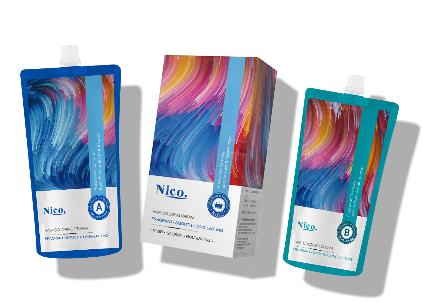 New Dye & Care Concept Professional Hair Color Cream