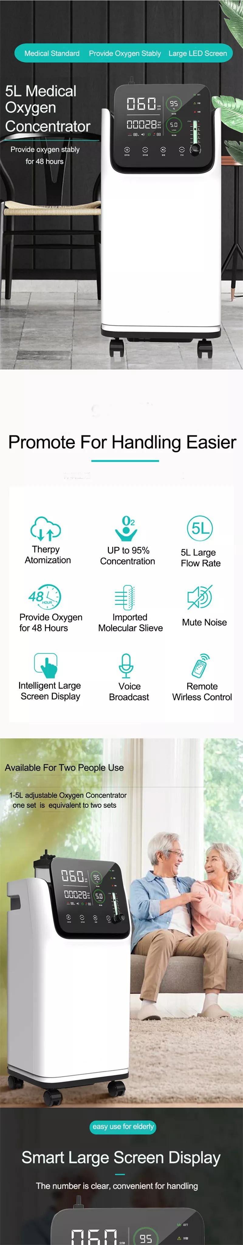 Portable Oxygen Concentrator Machine 5 Litre For Home