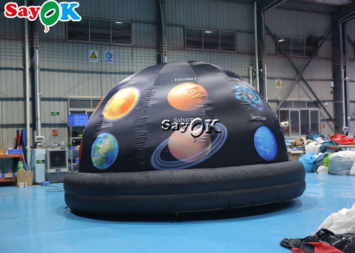 5m Diameter Inflatable Planetarium Black Projection Dome Tent For Science Dispaly