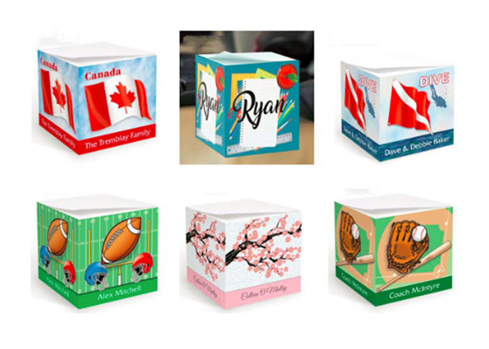 3'' Recycled Tear Off Pages Personalized Memo Pad Notepad Cube For Office / Home / School