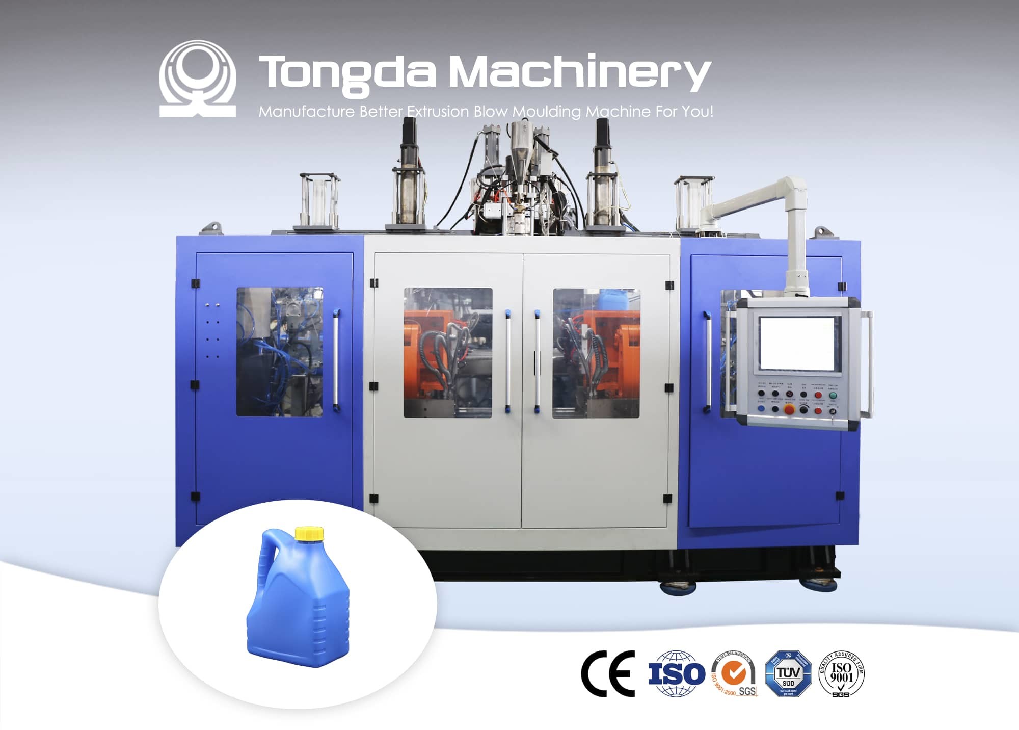 10L Jerry Can Extrusion Blowing Machine hydraulic servo HDPE Manufacturing Machine