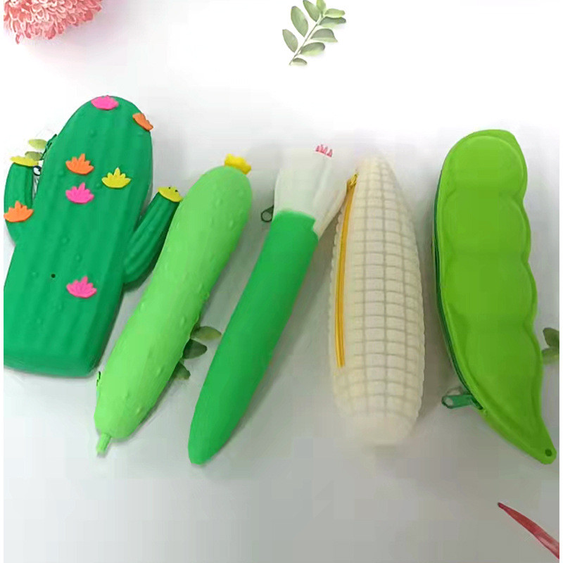 Pencil Case Colorful Silicone Waterproof Pencil Pouch Aesthetic Lightweight Portable Pen Bag Stylish School Supplies
