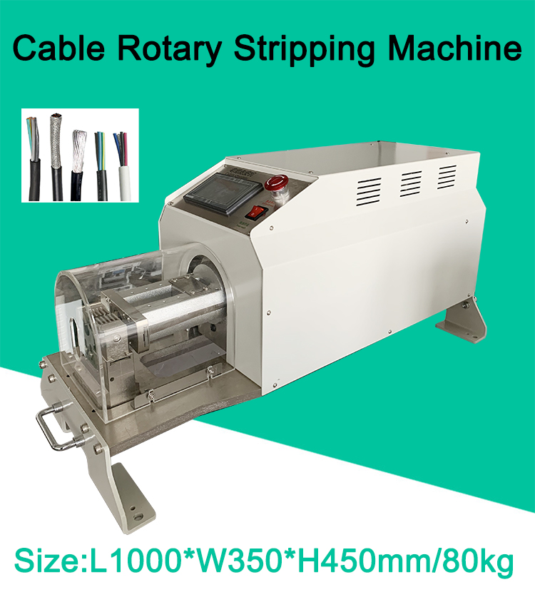 Air Pressure 0.5-0.7Mpa Wire Rotary Blade Automatic Stripping Machine for Coaxial Cables