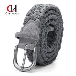 China 7cm Width Velvet Braided Belt 6 Color Ladies And Men'S Wax Cotton Rope on sale