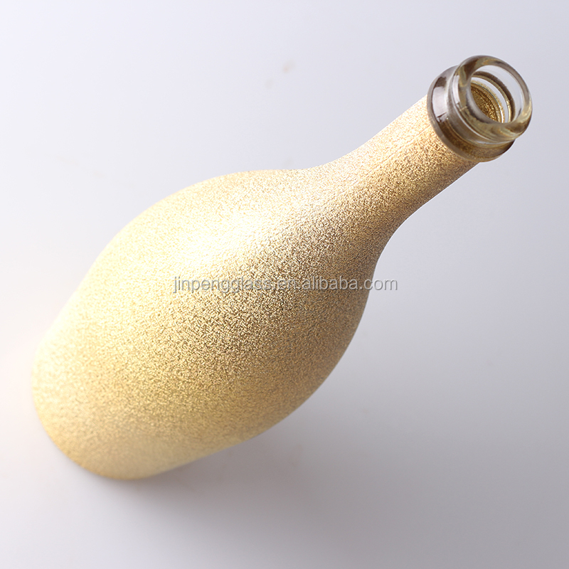 Clear or Customized 750ml Tactual Champagne Bottle 75cl Empty Painting Glass Bottle