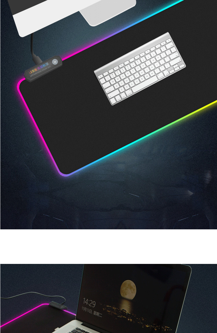 Colorful Rgb Xxl Mouse Pad Large Led Mouse Pad With Non Toxic