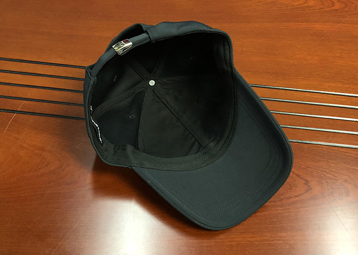 Metal Buckle 6 Panel Baseball Cap Long Strap Embroidery Logo Curved Brim Custom Twill Cotton Blank