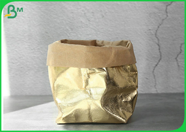 Different Color 0.55MM Washable Kraft Fabric Roll For Making Handbags