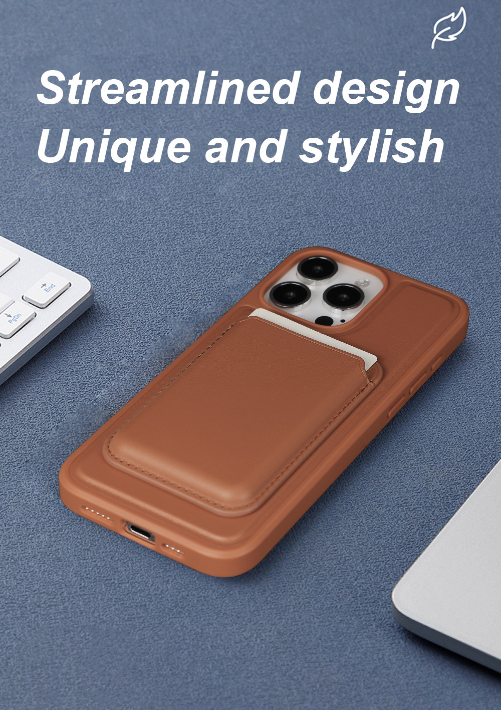 Custom Leather Magnetic Card Holder Wallet Shockproof For IPhone Samsung