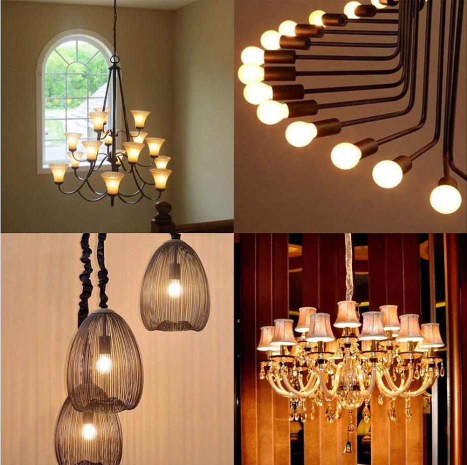 G45 Frosted LED Filament Bulb E12 E14 E26 E27 B22 Decorative Globe LED Bulbs 2200K