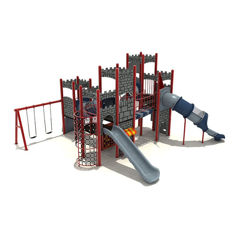 LLDPE Plastic Galvanized Steel Outdoor Playground Slide Anti Crack
