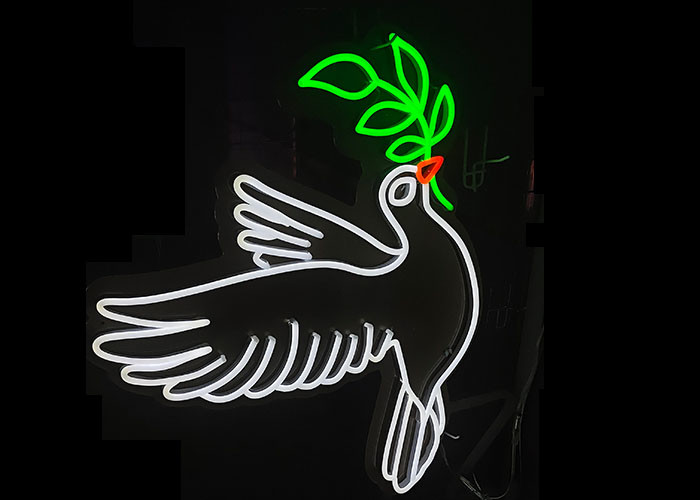 10cm Vasten Dove Led Neon Signs 12v For Retail Pet Shop