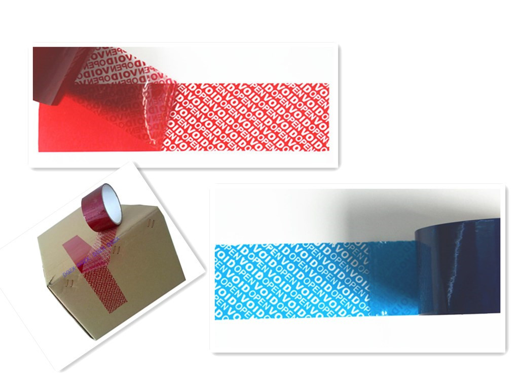 Blue VOID Stock Tamper Proof Security Seal Tape For Carton Sealing
