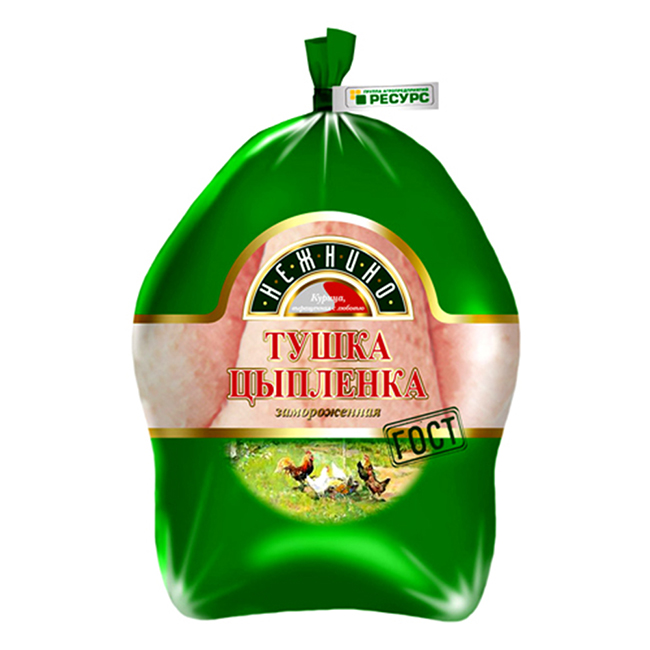 Support printing brand LOGO chicken packaging bags Moisture proof anti-deterioration heat shrink bag