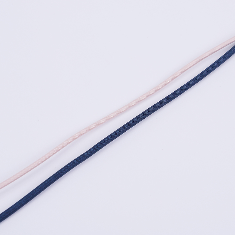 Pink 2mm Round Elastic Cord Braided Elastic String For Bracelets